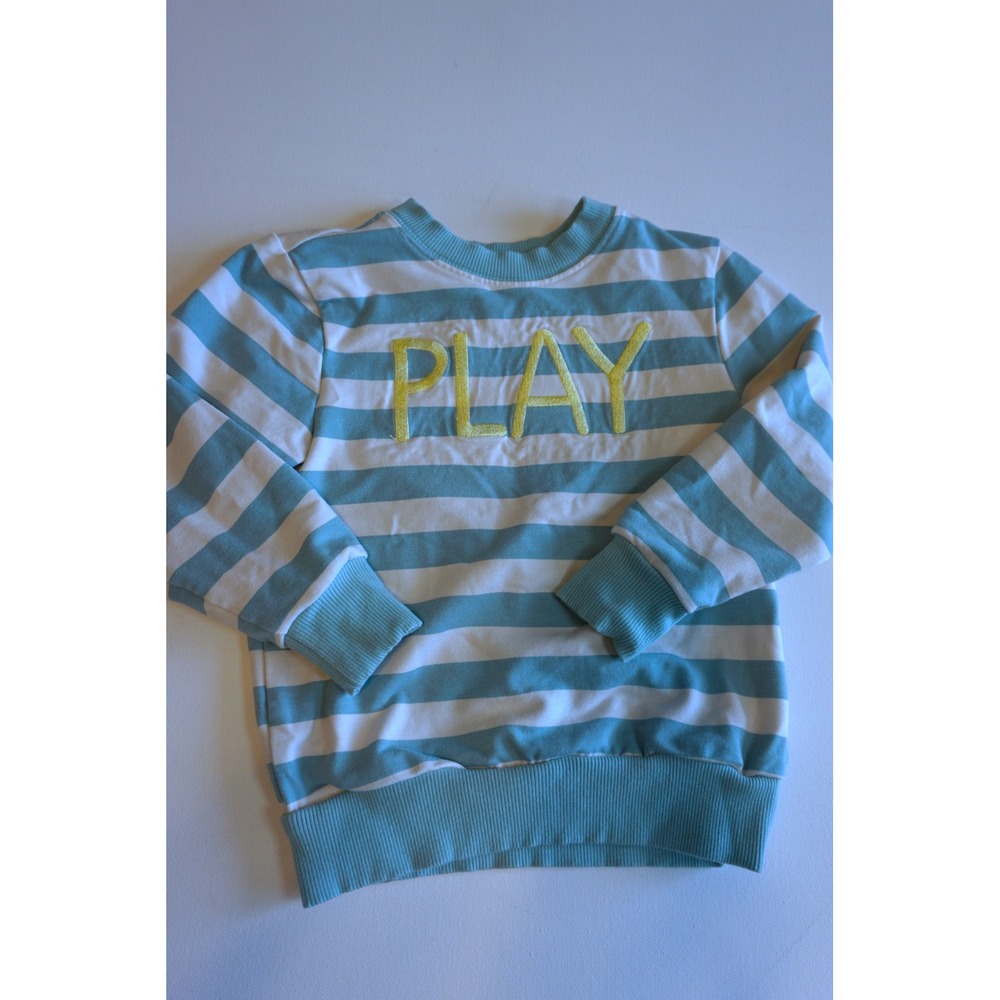Little Sleepies Play Sweatshirt Blue White Striped Long Sleeve 2T RK1.K5018